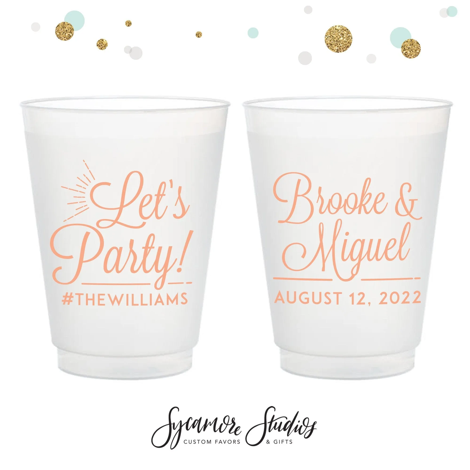 Let's Party - 12oz or 16oz Frosted Unbreakable Plastic Cup #150