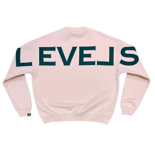 LEVELS SIGNATURE OVERSIZED CREWNECK | WHITE ROSE