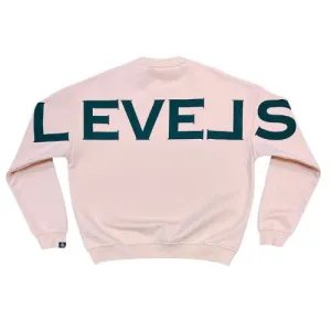 LEVELS SIGNATURE OVERSIZED CREWNECK | WHITE ROSE
