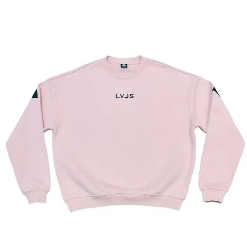 LEVELS SIGNATURE OVERSIZED CREWNECK | WHITE ROSE