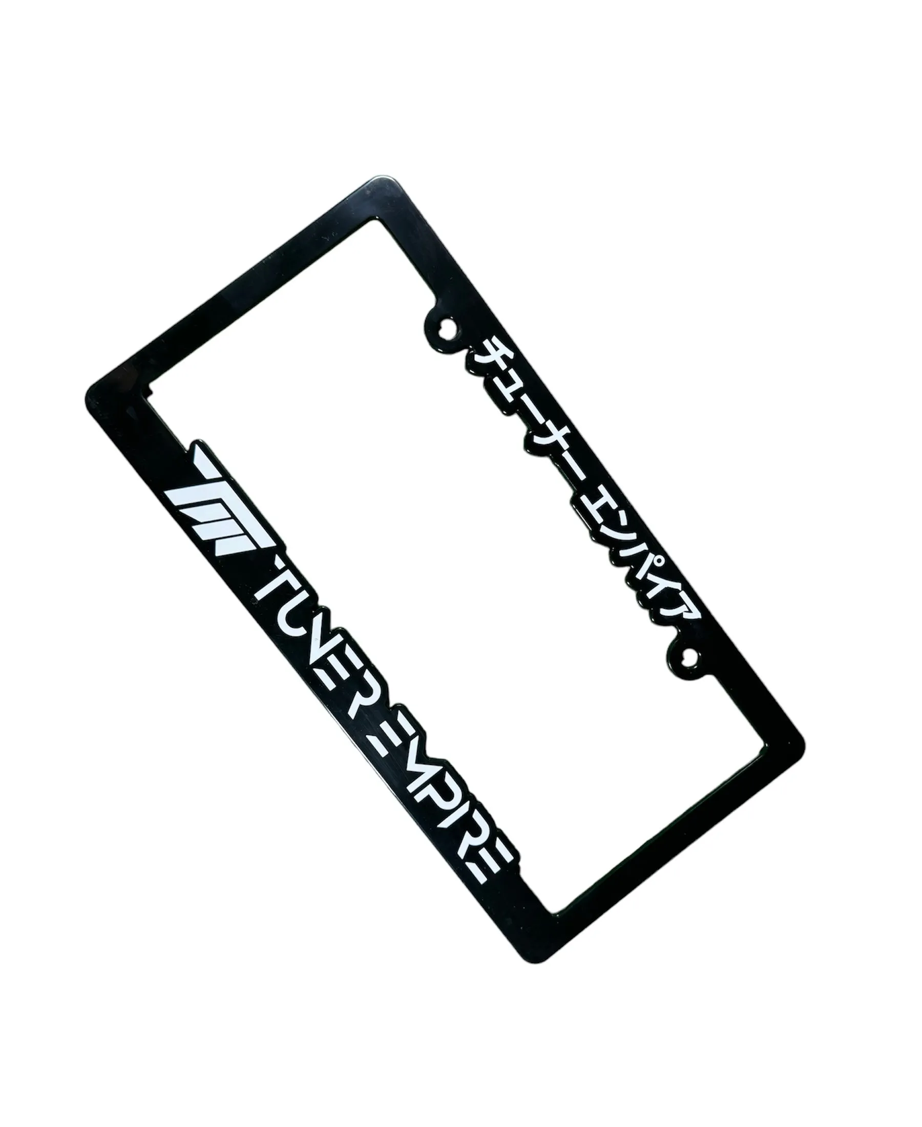 License Plate Frame Black/White