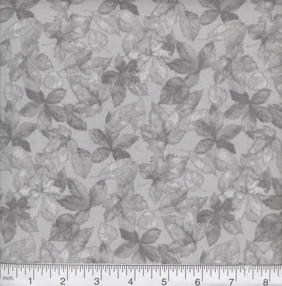 Light Gray Leaf Fabric, Item No. 22278