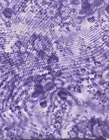 Light Purple Floral Fabric, Lilac Fabric, Item No. 22294