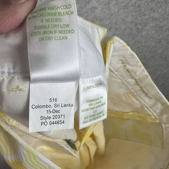 Lilly Pulitzer Callahan Shorts Size 0 Dandelion Yellow Banana Daiquiri  NEW‎ $68