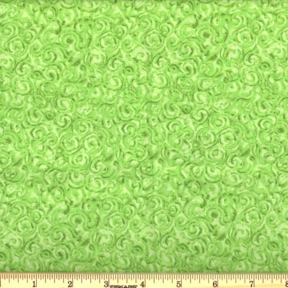 Lime Green Swirl Fabric, Item No. 20508