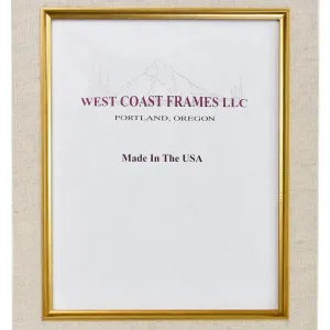 Linen Liner with Gold Lip 1-1/4" Wide Picture Frame