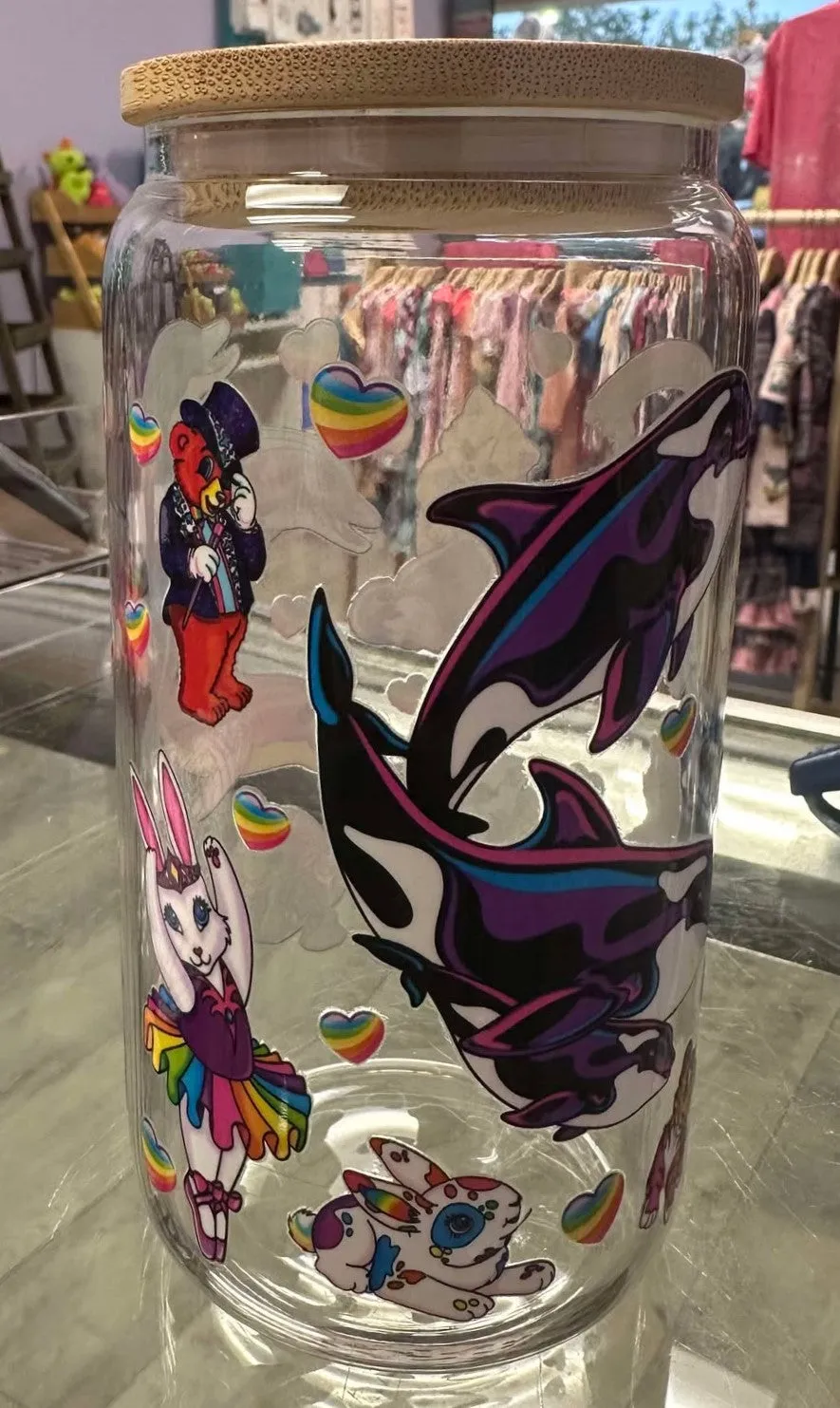 Lisa Frank 90s Glass Cup