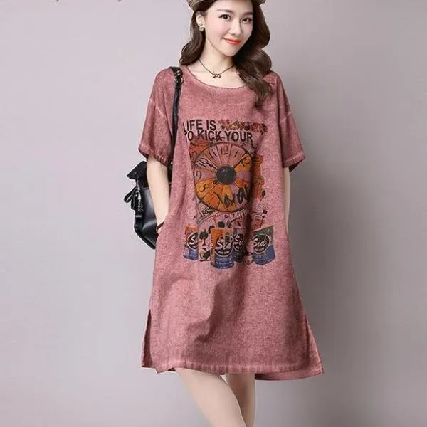 Loose Casual Artsy Womens Dresses