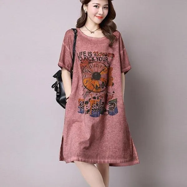 Loose Casual Artsy Womens Dresses