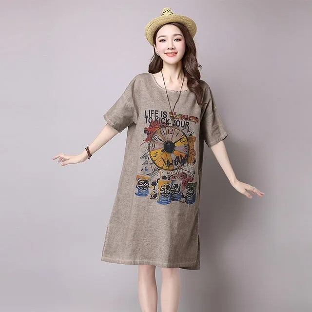 Loose Casual Artsy Womens Dresses