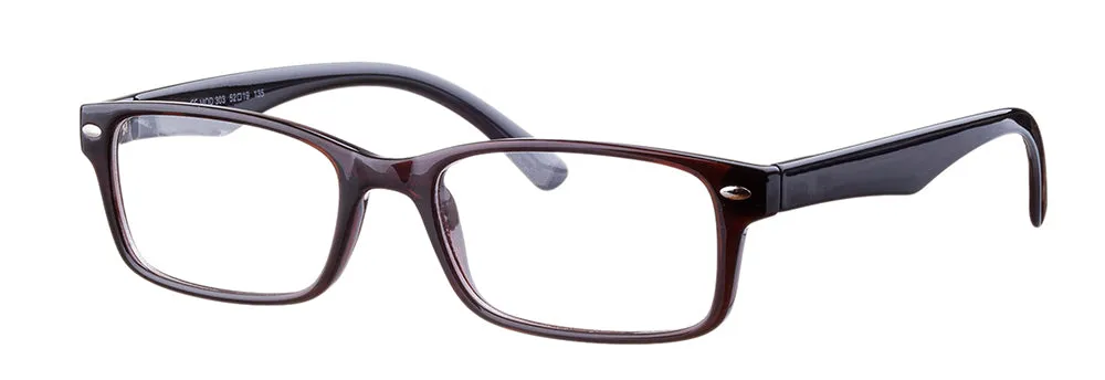 Loris Men's Unbreakable Bendable Rectangular TR90 Eyeglasses, M-303