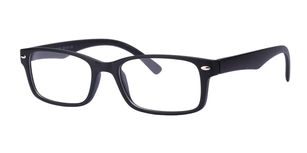 Loris Men's Unbreakable Bendable Rectangular TR90 Eyeglasses, M-303