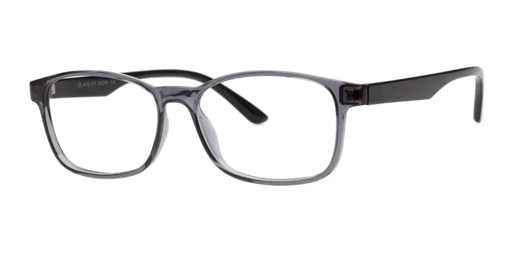 Loris Men's Unbreakable Bendable Rectangular TR90 Eyeglasses, M-312