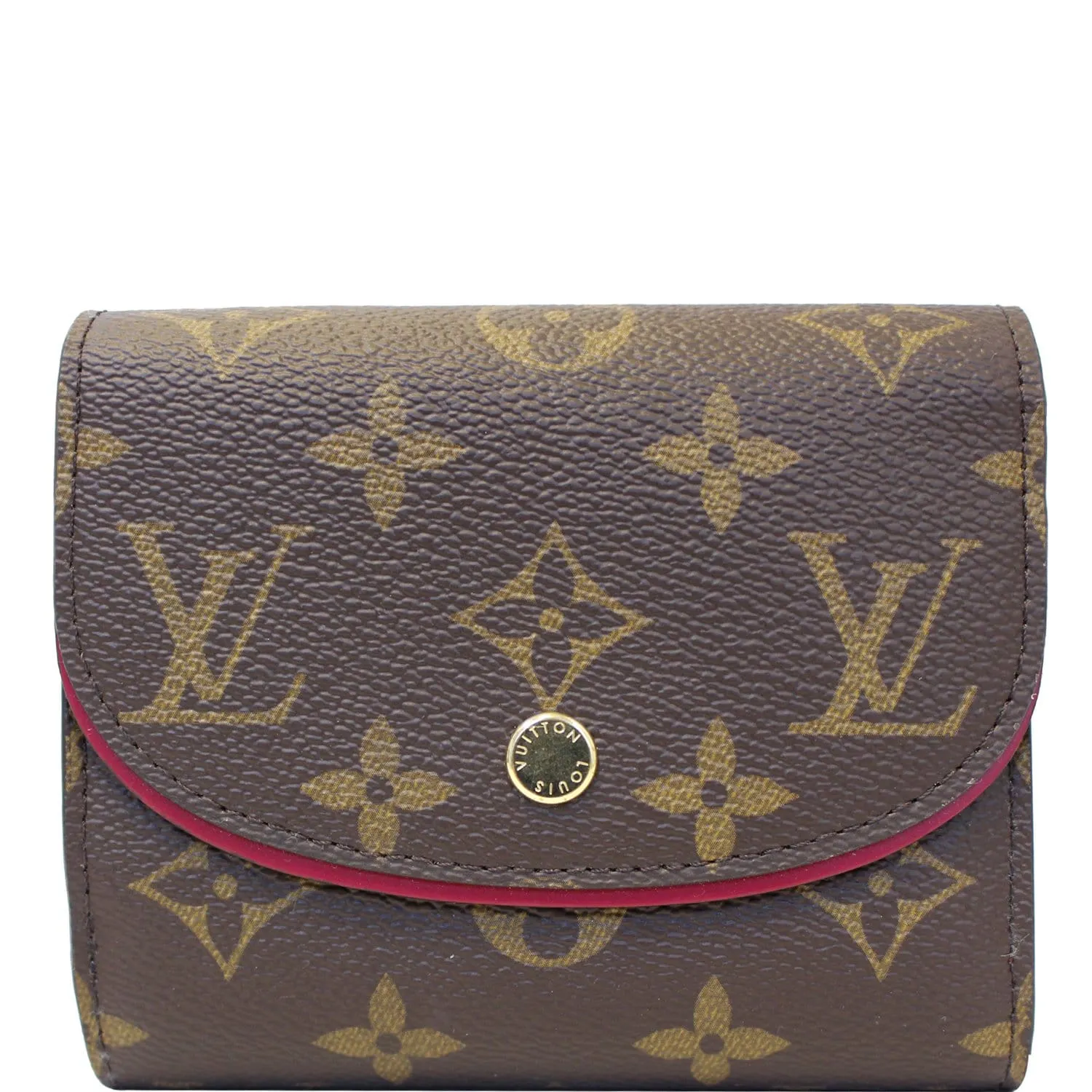 LOUIS VUITTON Ariane Monogram Canvas Wallet Brown/Fuchsia