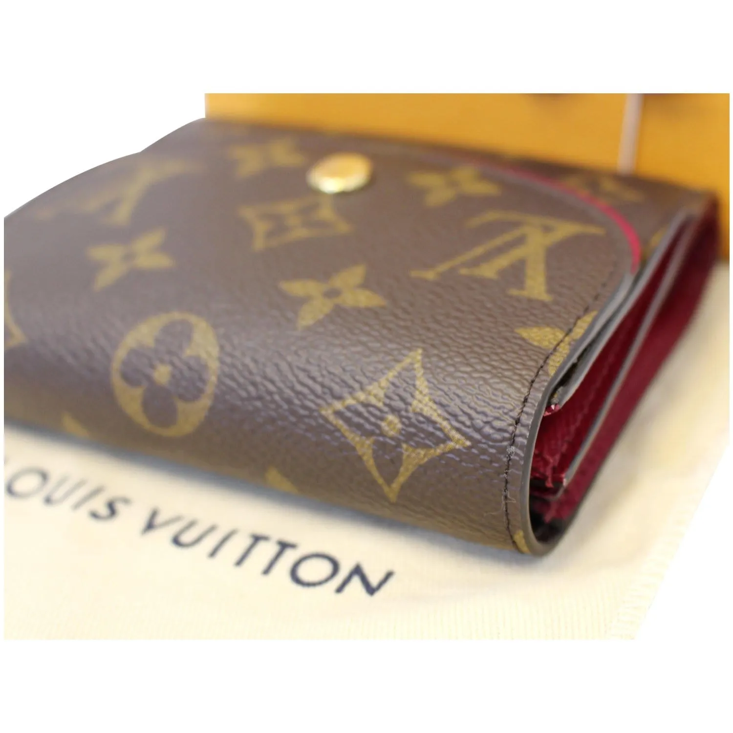 LOUIS VUITTON Ariane Monogram Canvas Wallet Brown/Fuchsia