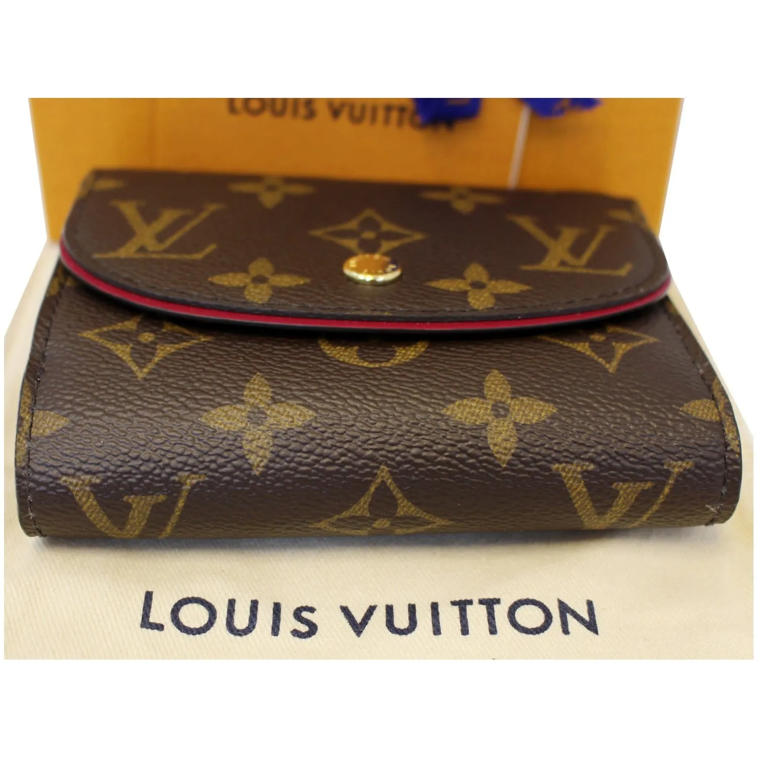 LOUIS VUITTON Ariane Monogram Canvas Wallet Brown/Fuchsia
