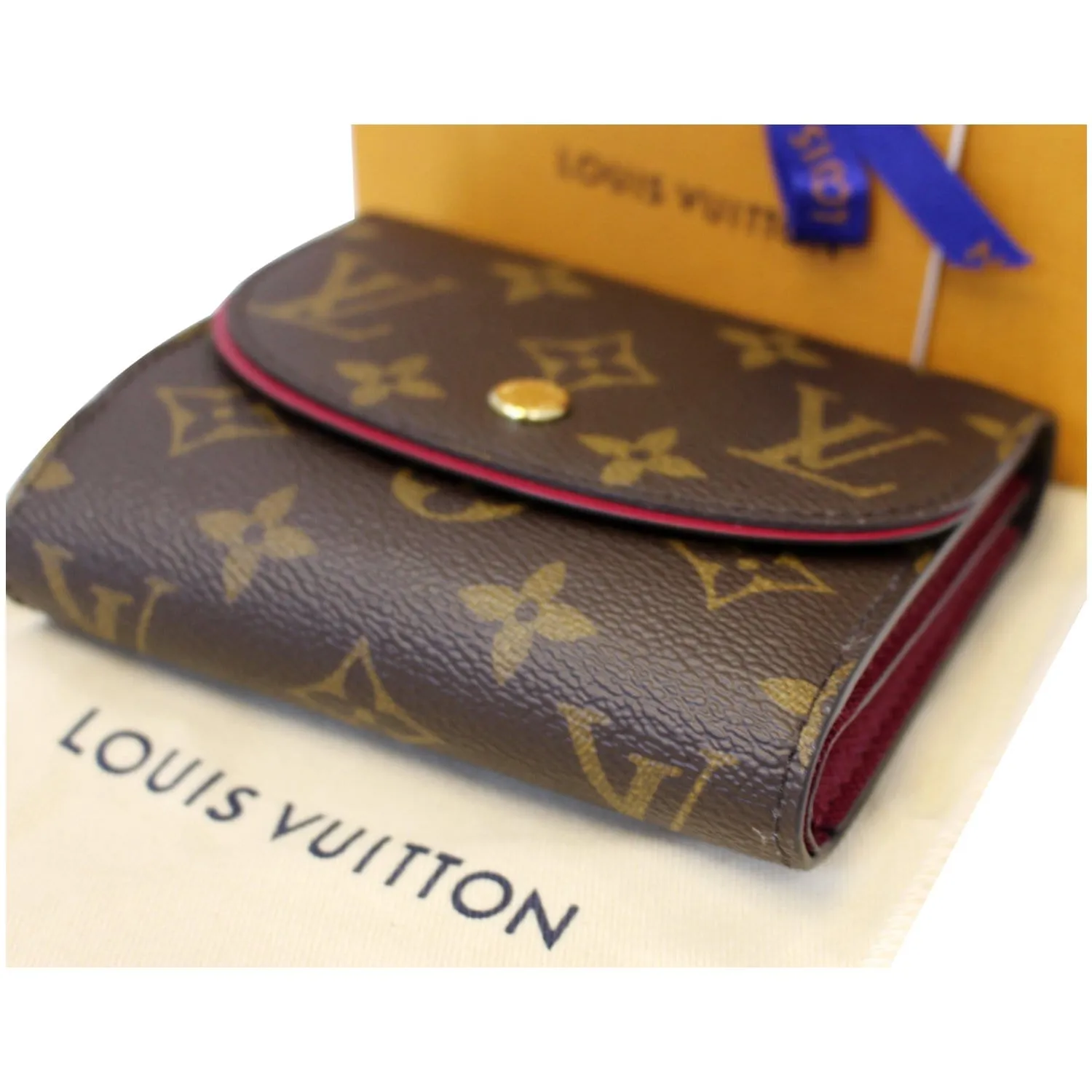 LOUIS VUITTON Ariane Monogram Canvas Wallet Brown/Fuchsia