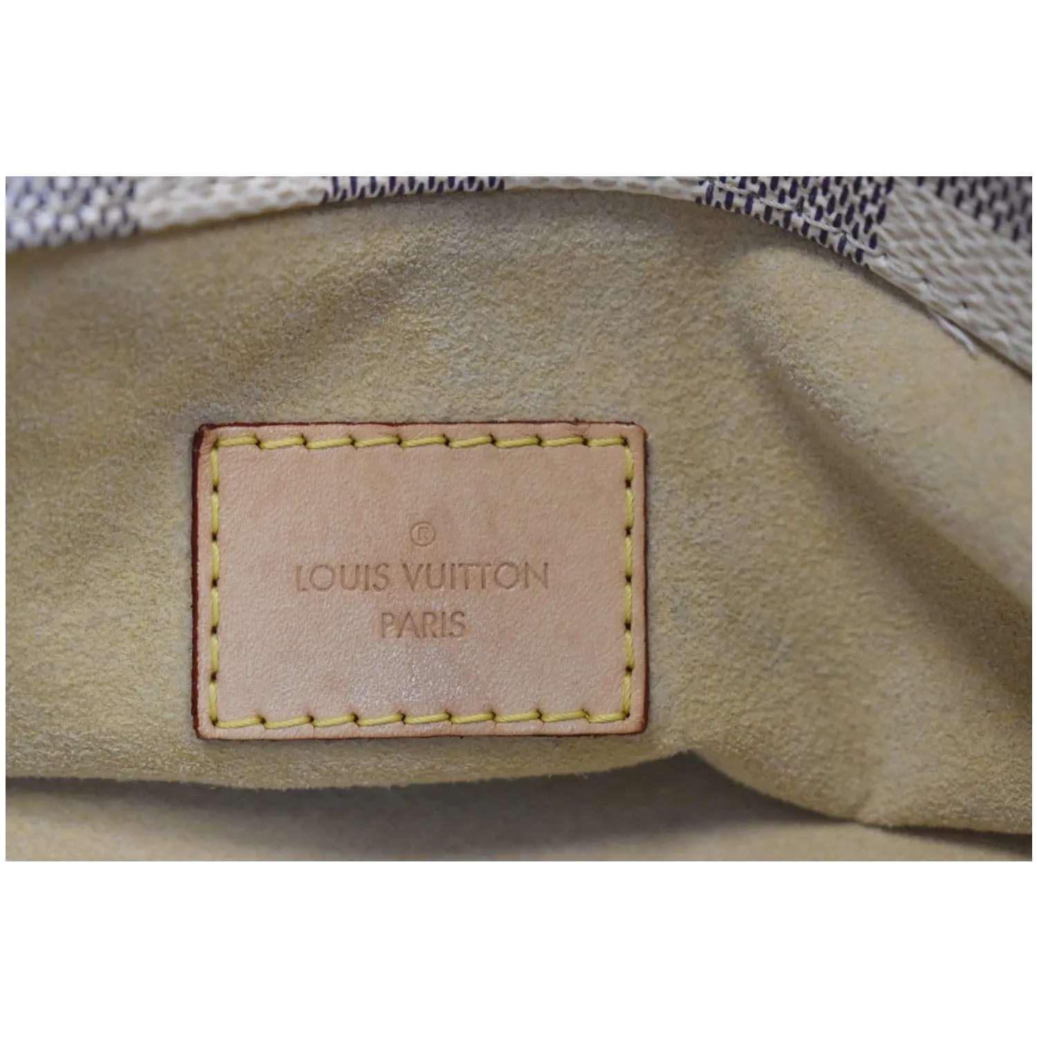 LOUIS VUITTON Artsy MM Damier Azur Shoulder Bag White