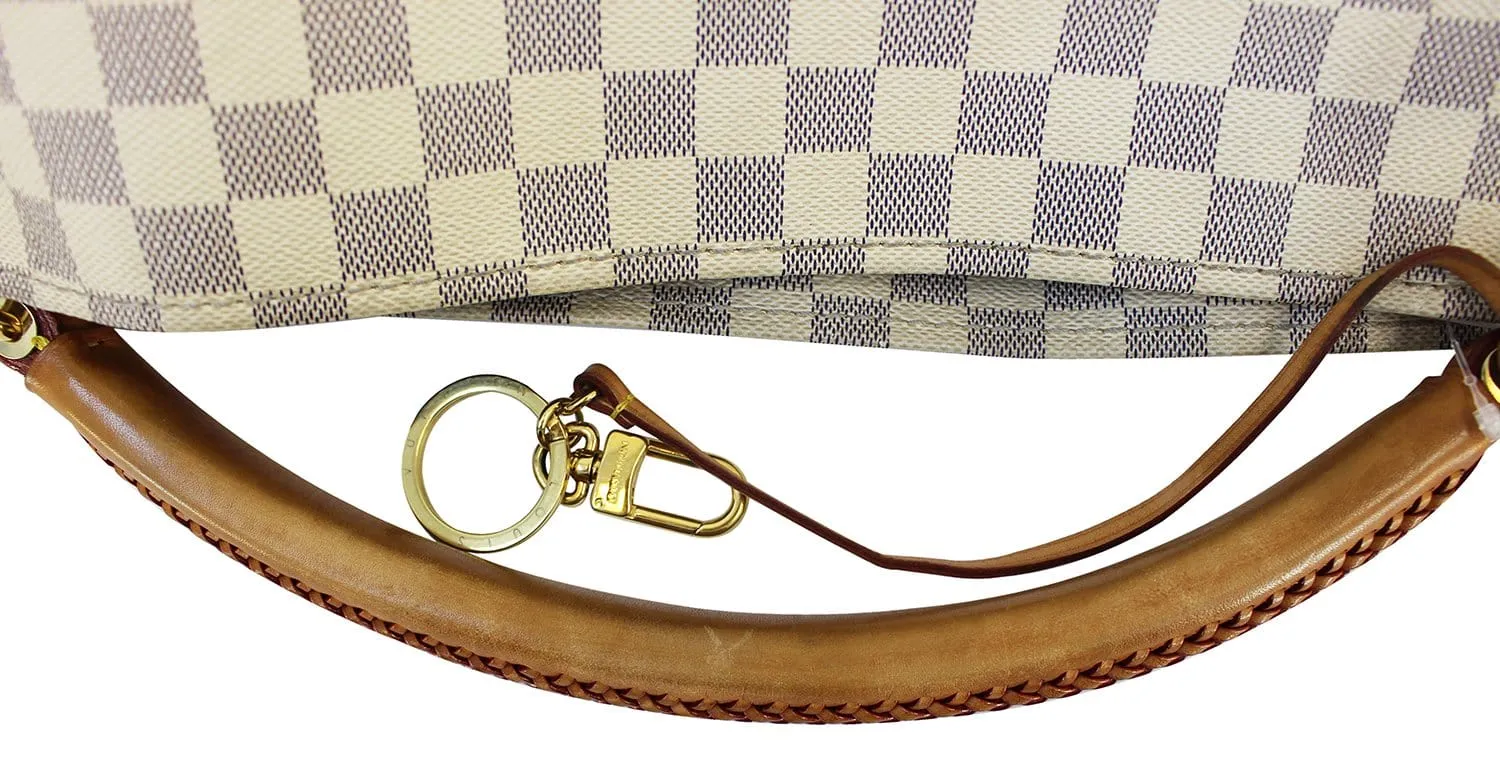 LOUIS VUITTON Artsy MM Damier Azur  Shoulder Handbag