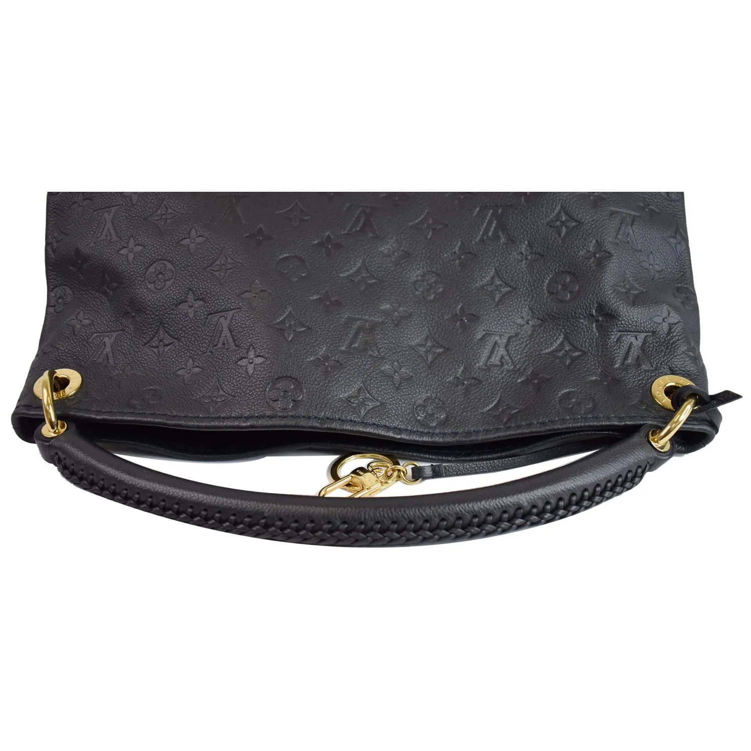 LOUIS VUITTON Artsy MM Empreinte Leather Shoulder Bag Black