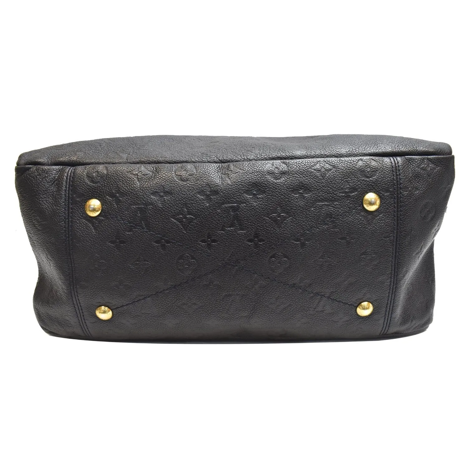 LOUIS VUITTON Artsy MM Empreinte Leather Shoulder Bag Black