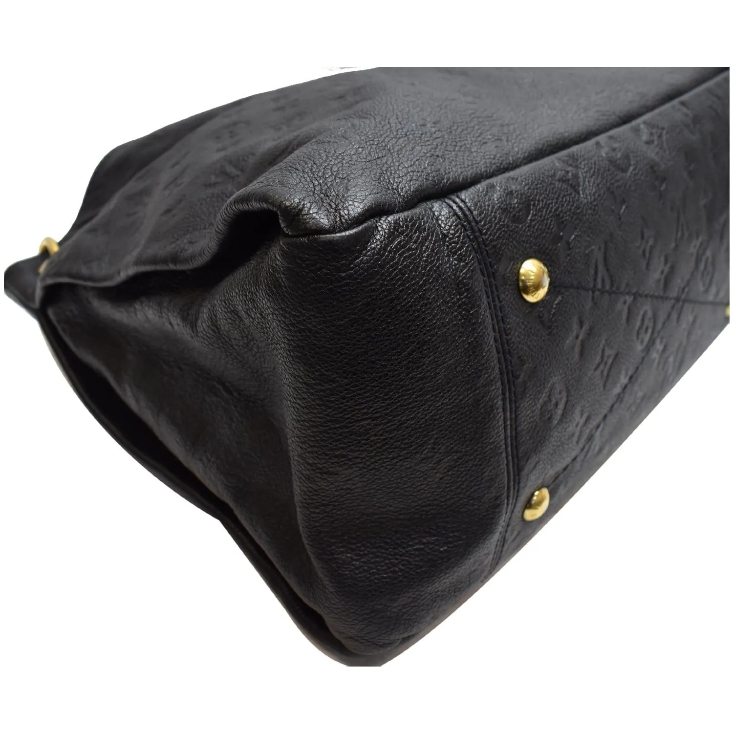 LOUIS VUITTON Artsy MM Empreinte Leather Shoulder Bag Black