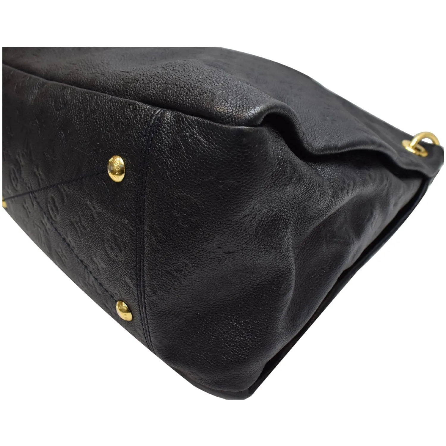 LOUIS VUITTON Artsy MM Empreinte Leather Shoulder Bag Black