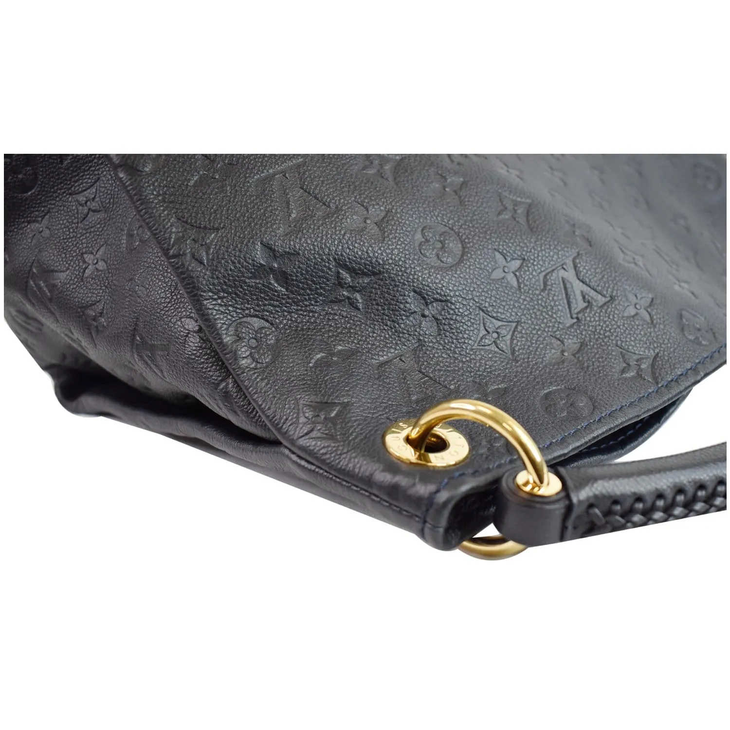 LOUIS VUITTON Artsy MM Empreinte Leather Shoulder Bag Black