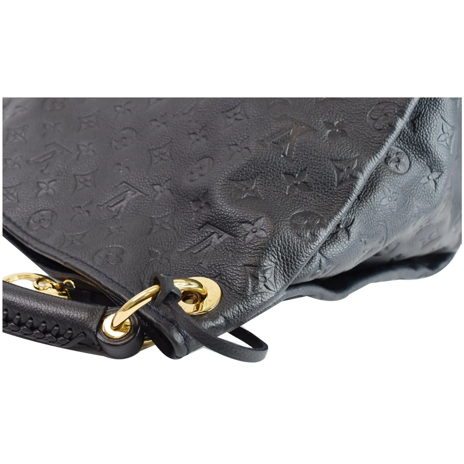LOUIS VUITTON Artsy MM Empreinte Leather Shoulder Bag Black