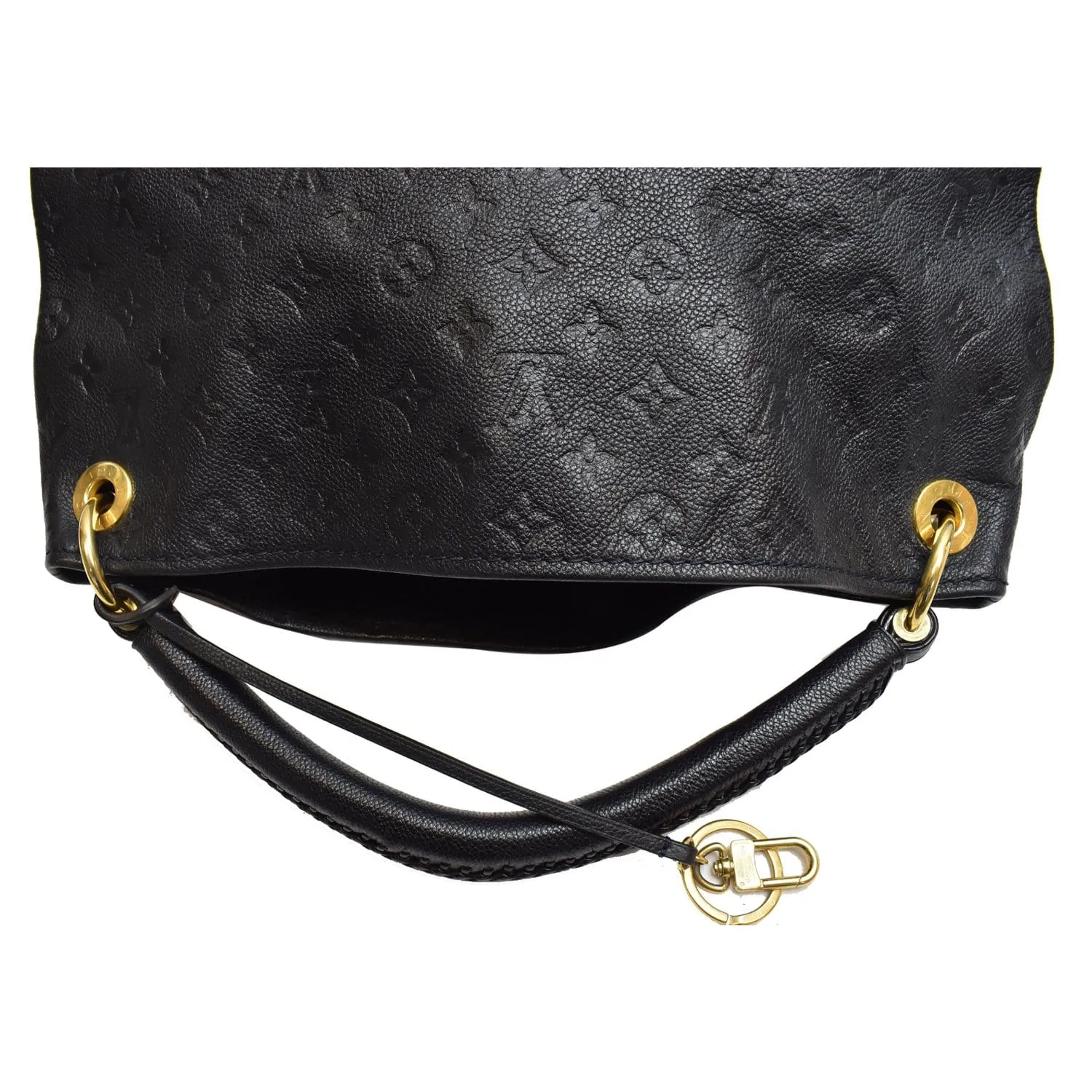 LOUIS VUITTON Artsy MM Empreinte Leather Shoulder Bag Black