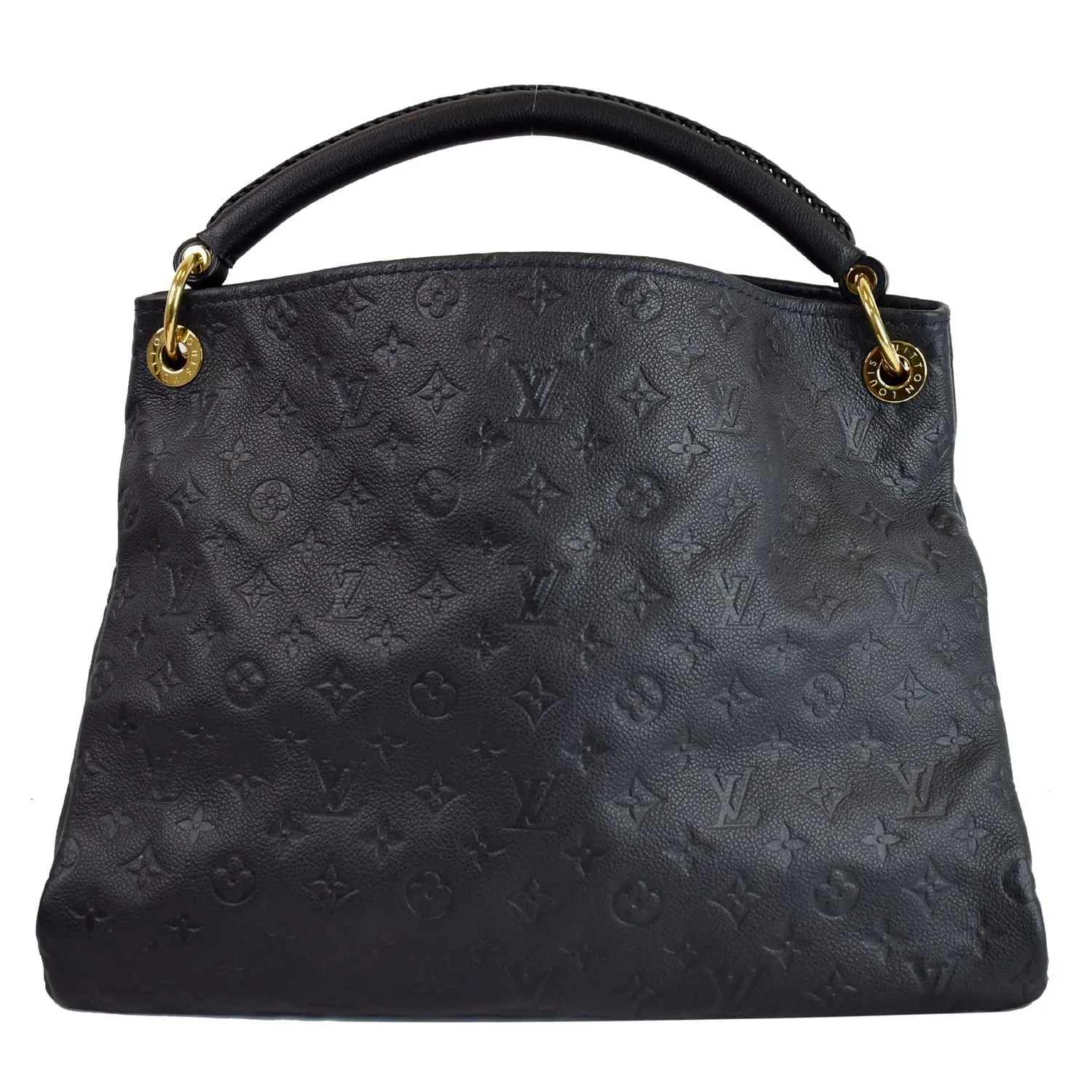 LOUIS VUITTON Artsy MM Empreinte Leather Shoulder Bag Black