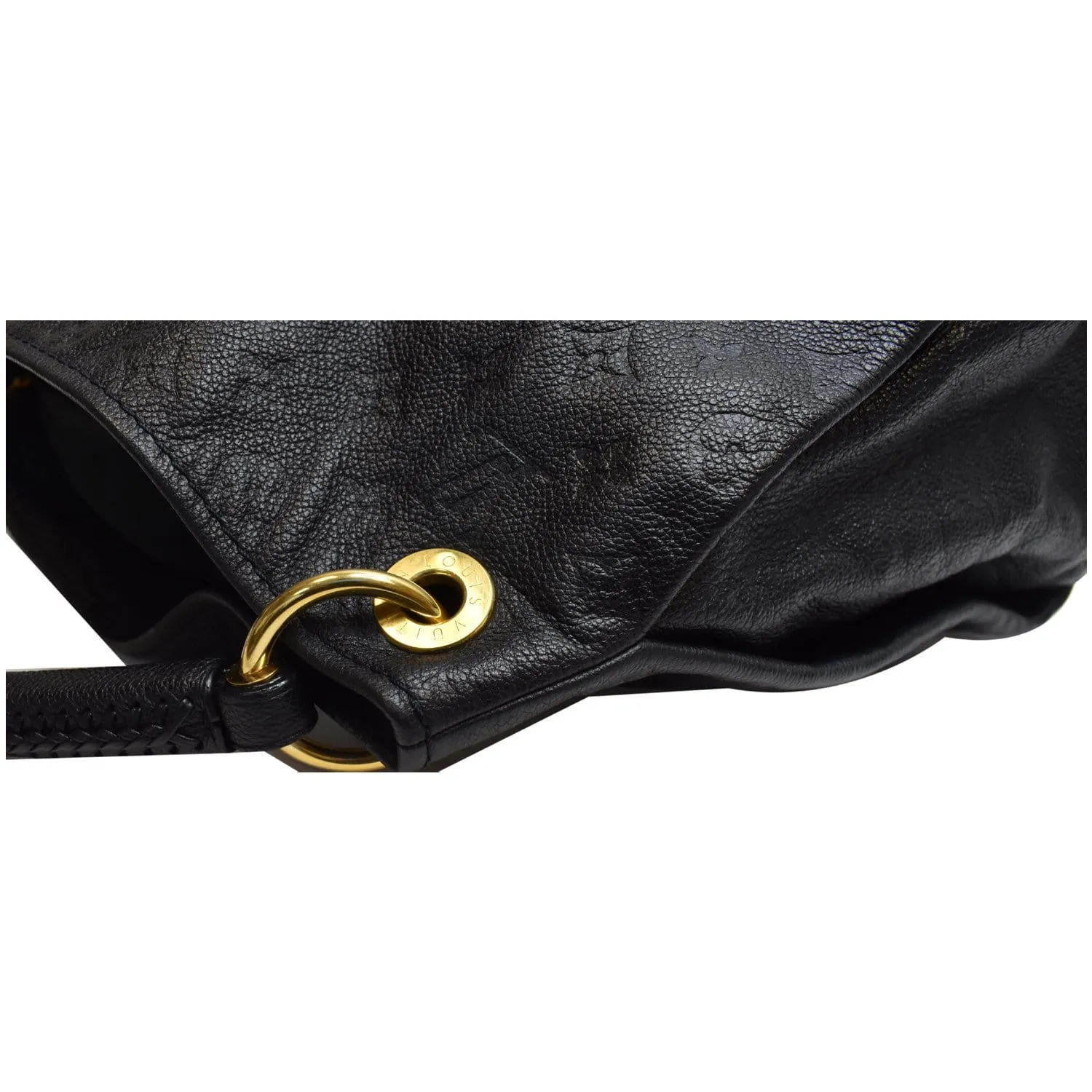 LOUIS VUITTON Artsy MM Empreinte Leather Shoulder Bag Black