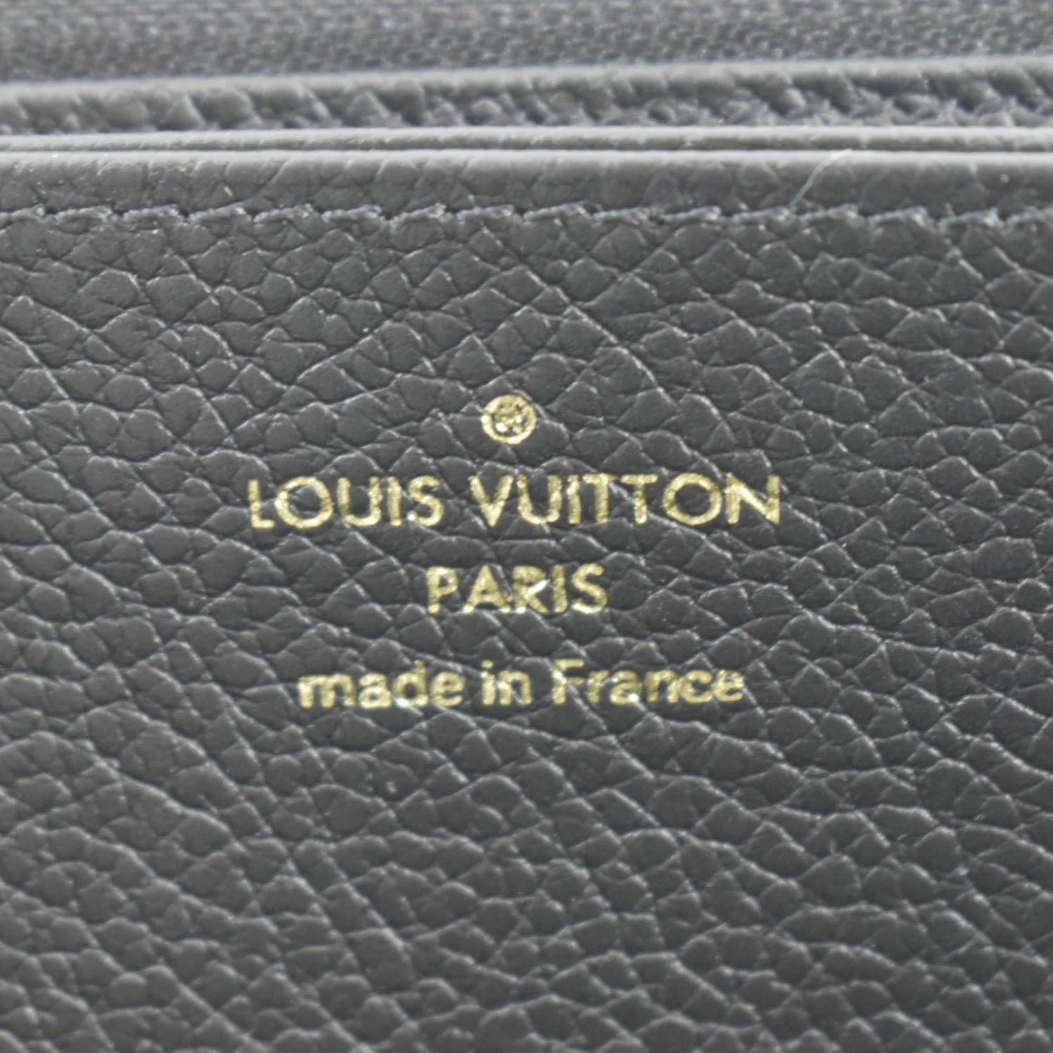 LOUIS VUITTON Bicolor Monogram Empreinte Leather Zippy Wallet Black