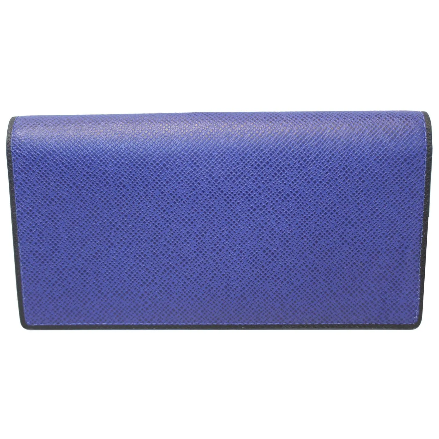 LOUIS VUITTON Brazza Taiga Leather Bifold Wallet Blue