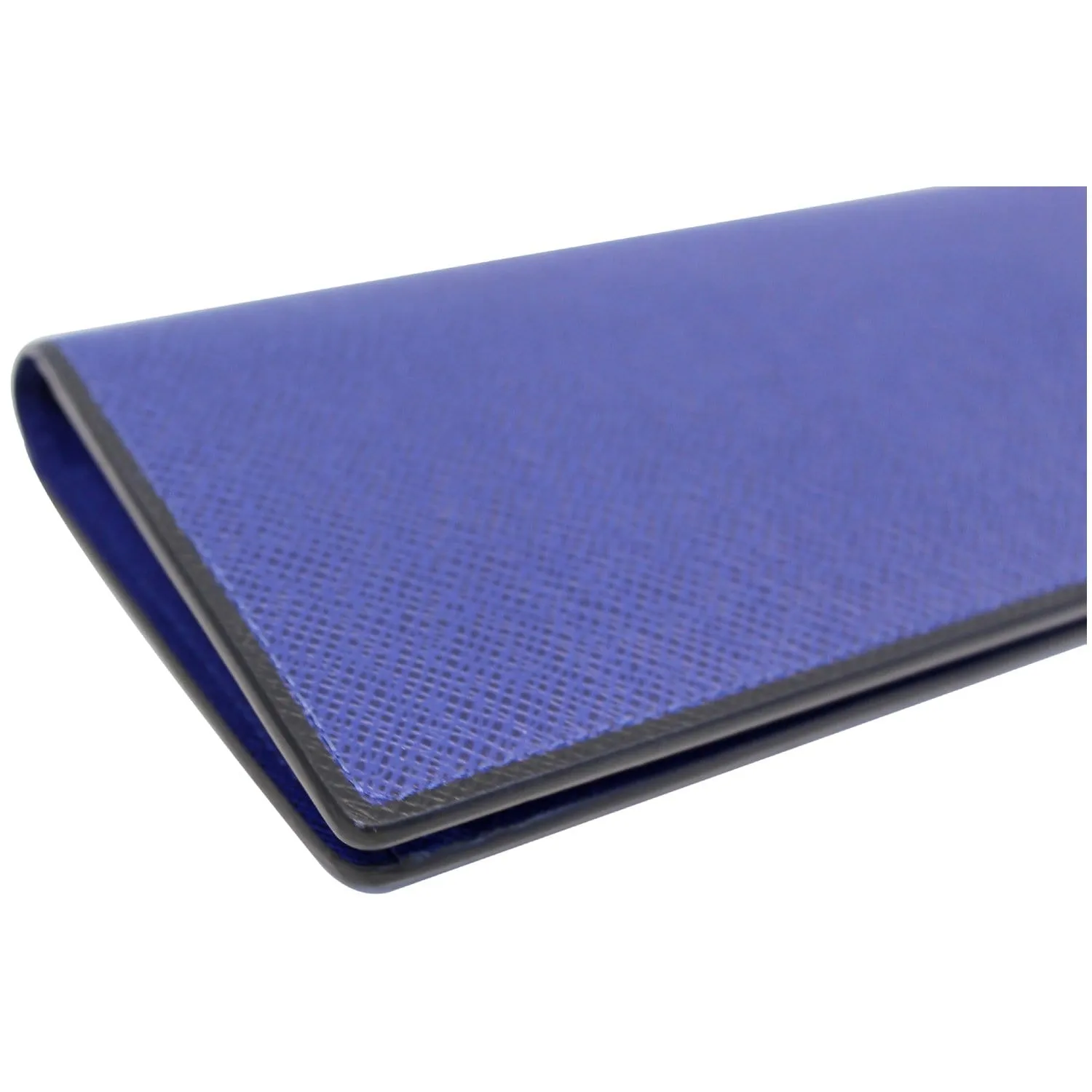 LOUIS VUITTON Brazza Taiga Leather Bifold Wallet Blue