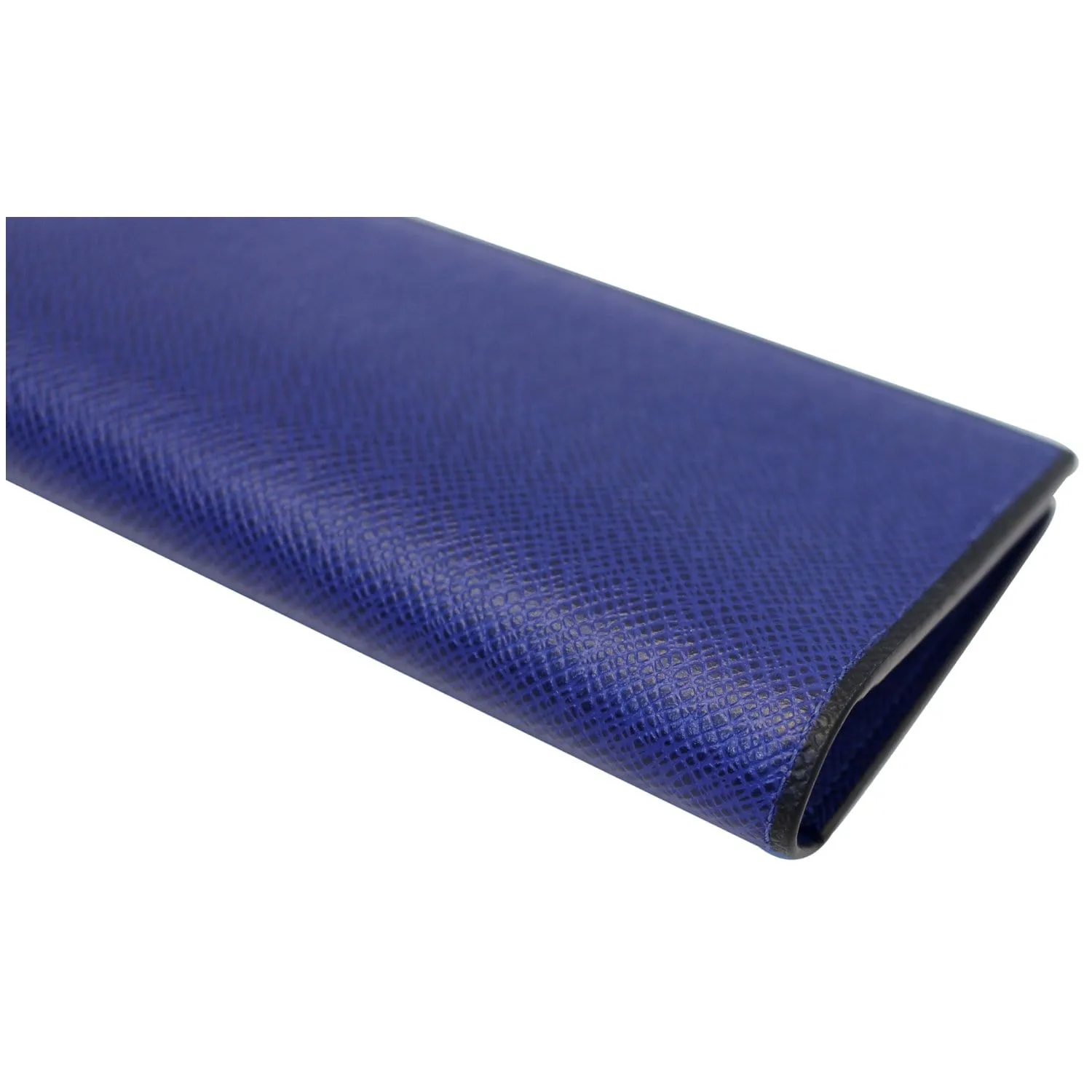 LOUIS VUITTON Brazza Taiga Leather Bifold Wallet Blue