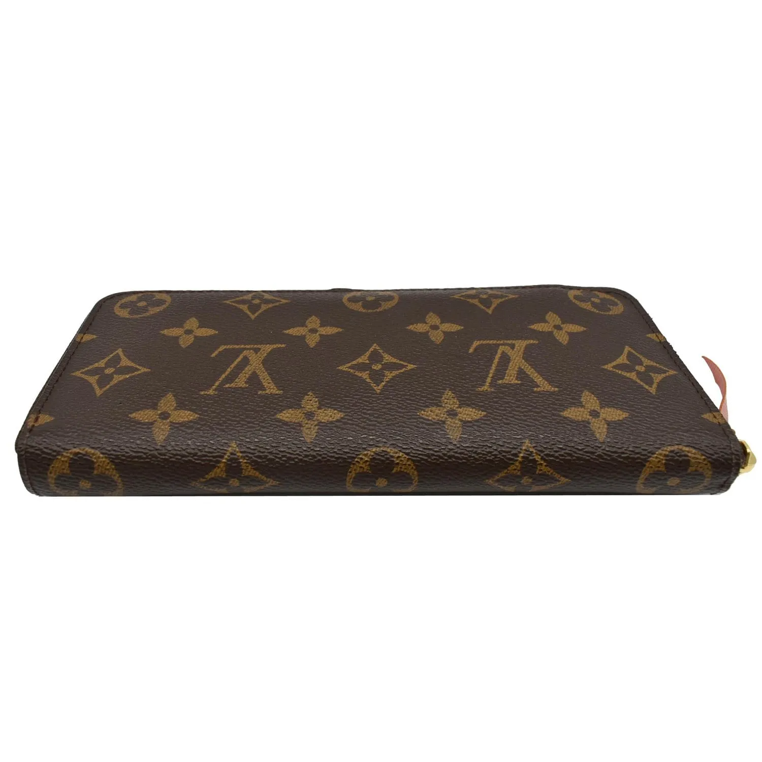 LOUIS VUITTON Clemence Monogram Canvas Zippy Wallet Brown