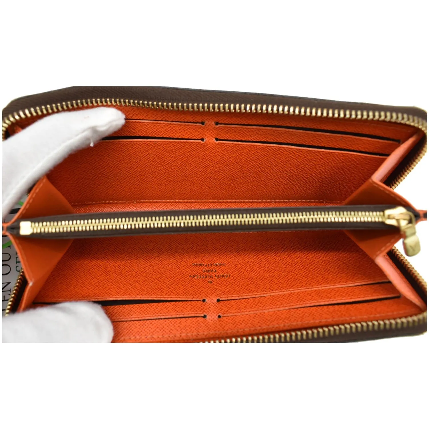 LOUIS VUITTON Clemence Monogram Canvas Zippy Wallet Brown