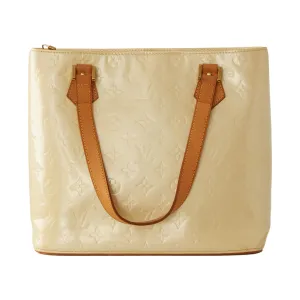 Louis Vuitton Cream Monogram Vernis Shoulder Tote