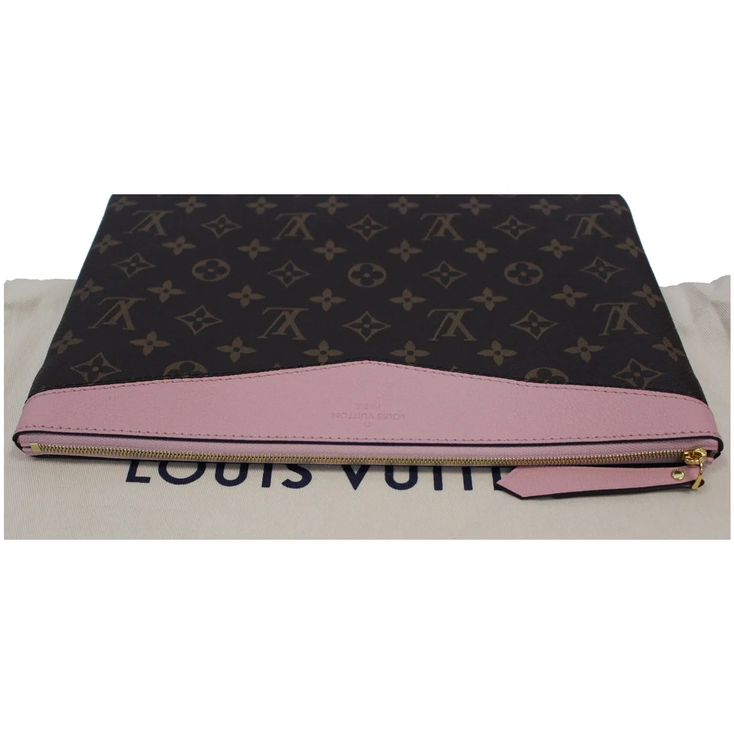 LOUIS VUITTON Daily Pouch Monogram Canvas Clutch Rose