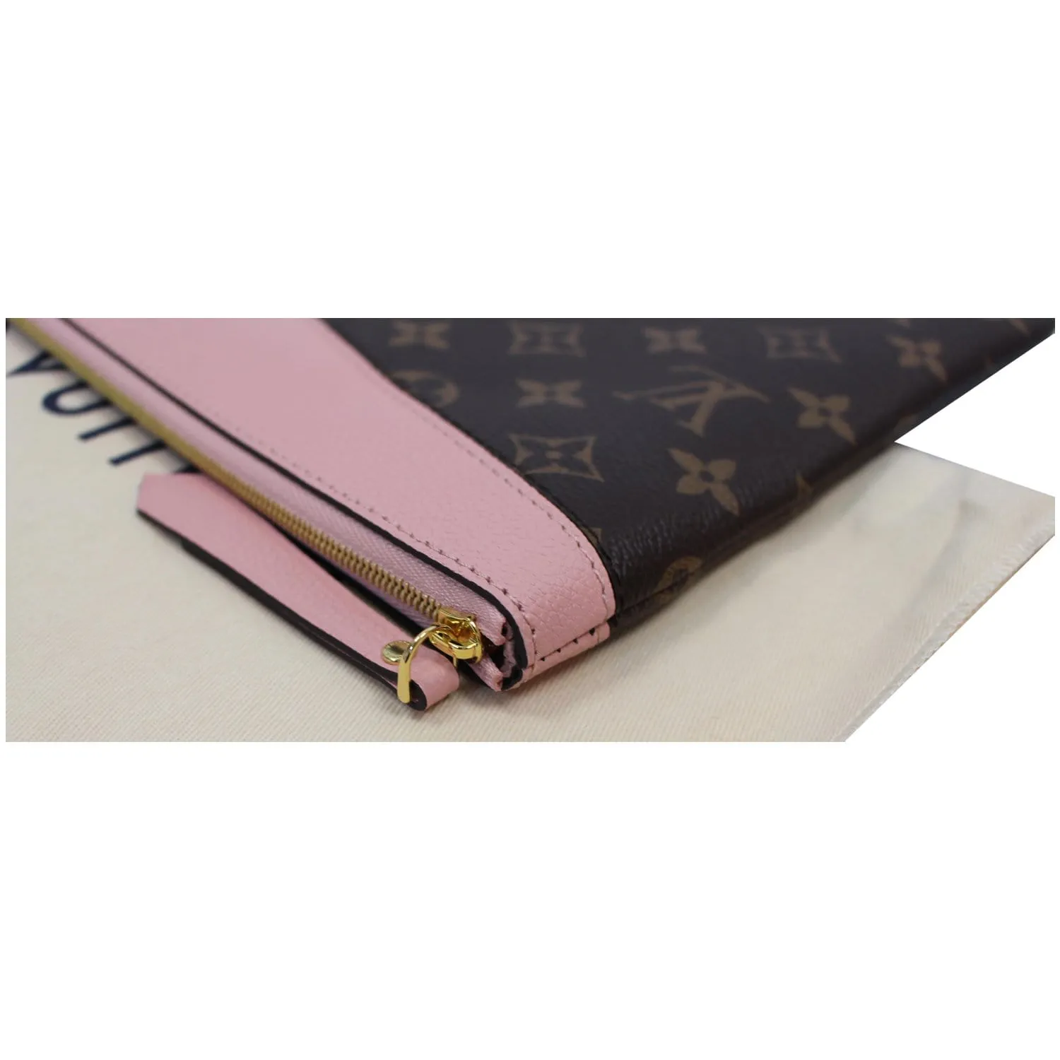 LOUIS VUITTON Daily Pouch Monogram Canvas Clutch Rose