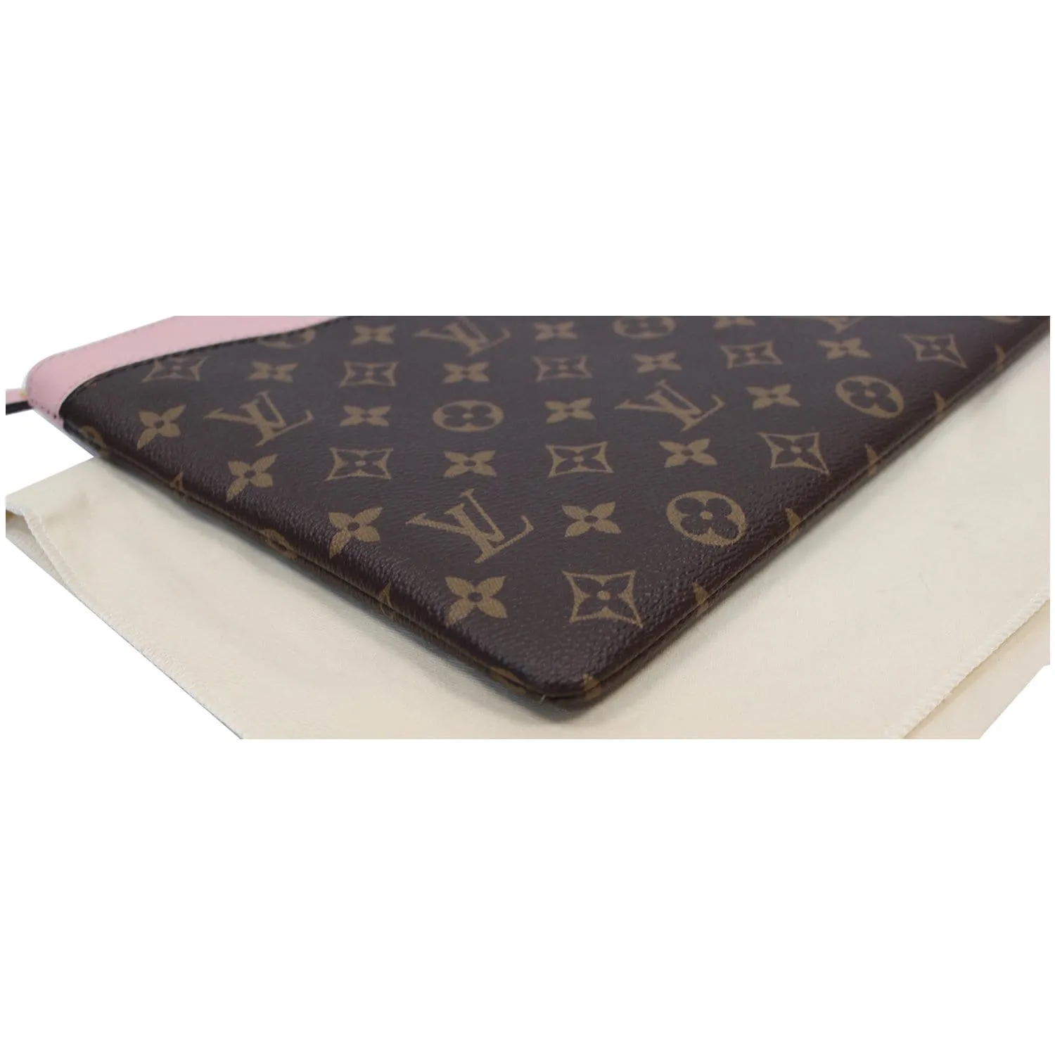 LOUIS VUITTON Daily Pouch Monogram Canvas Clutch Rose