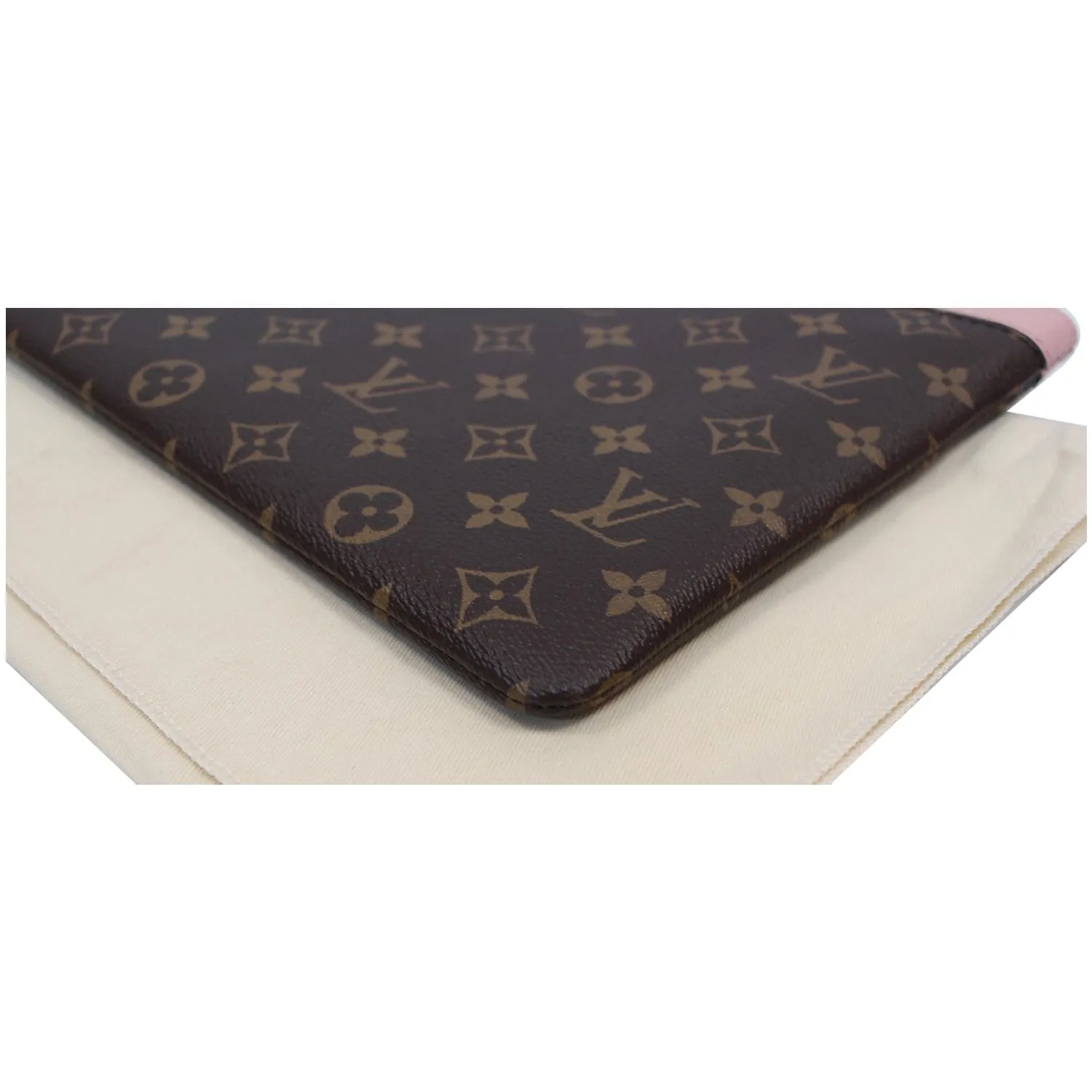 LOUIS VUITTON Daily Pouch Monogram Canvas Clutch Rose