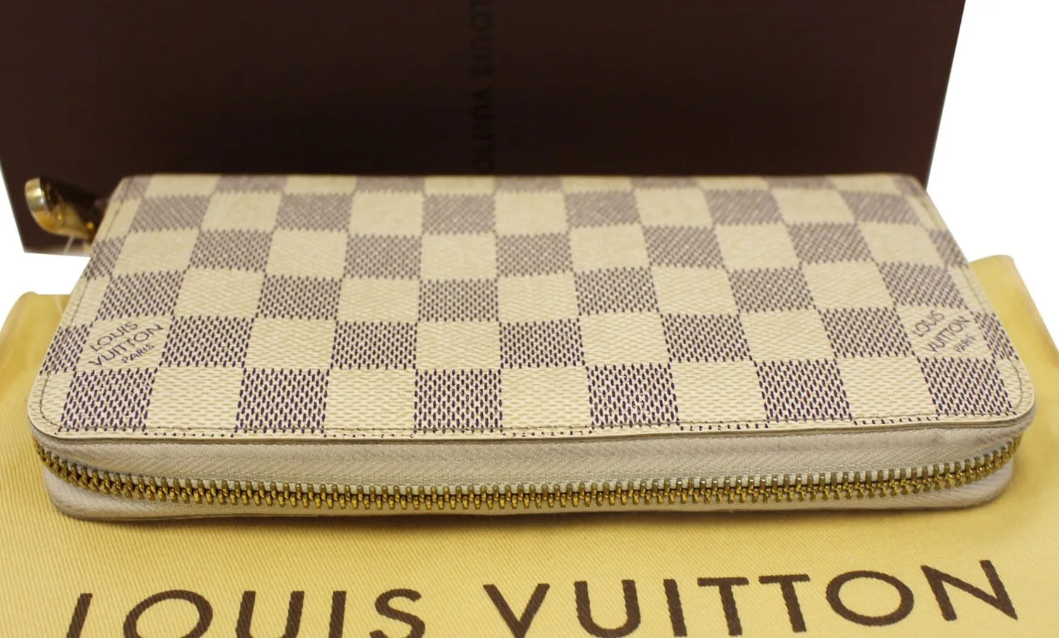 LOUIS VUITTON Damier Azur Canvas Illustre Zippy Wallet Limited - Final Sale