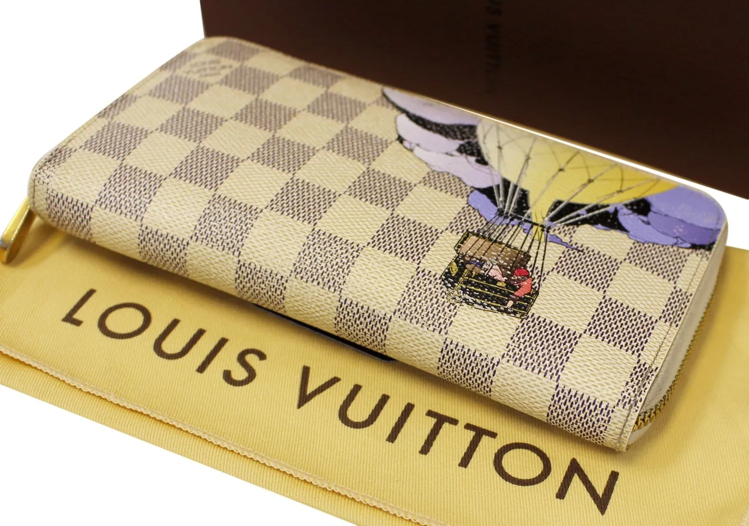 LOUIS VUITTON Damier Azur Canvas Illustre Zippy Wallet Limited - Final Sale