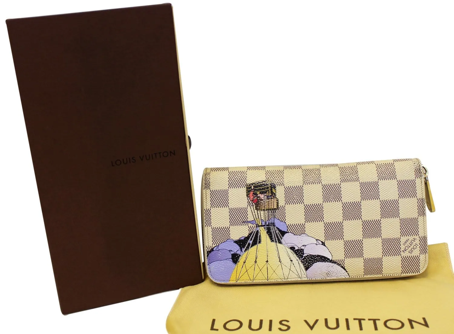 LOUIS VUITTON Damier Azur Canvas Illustre Zippy Wallet Limited - Final Sale