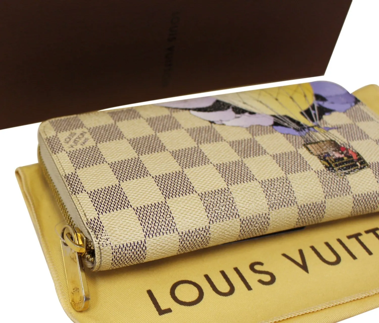 LOUIS VUITTON Damier Azur Canvas Illustre Zippy Wallet Limited - Final Sale