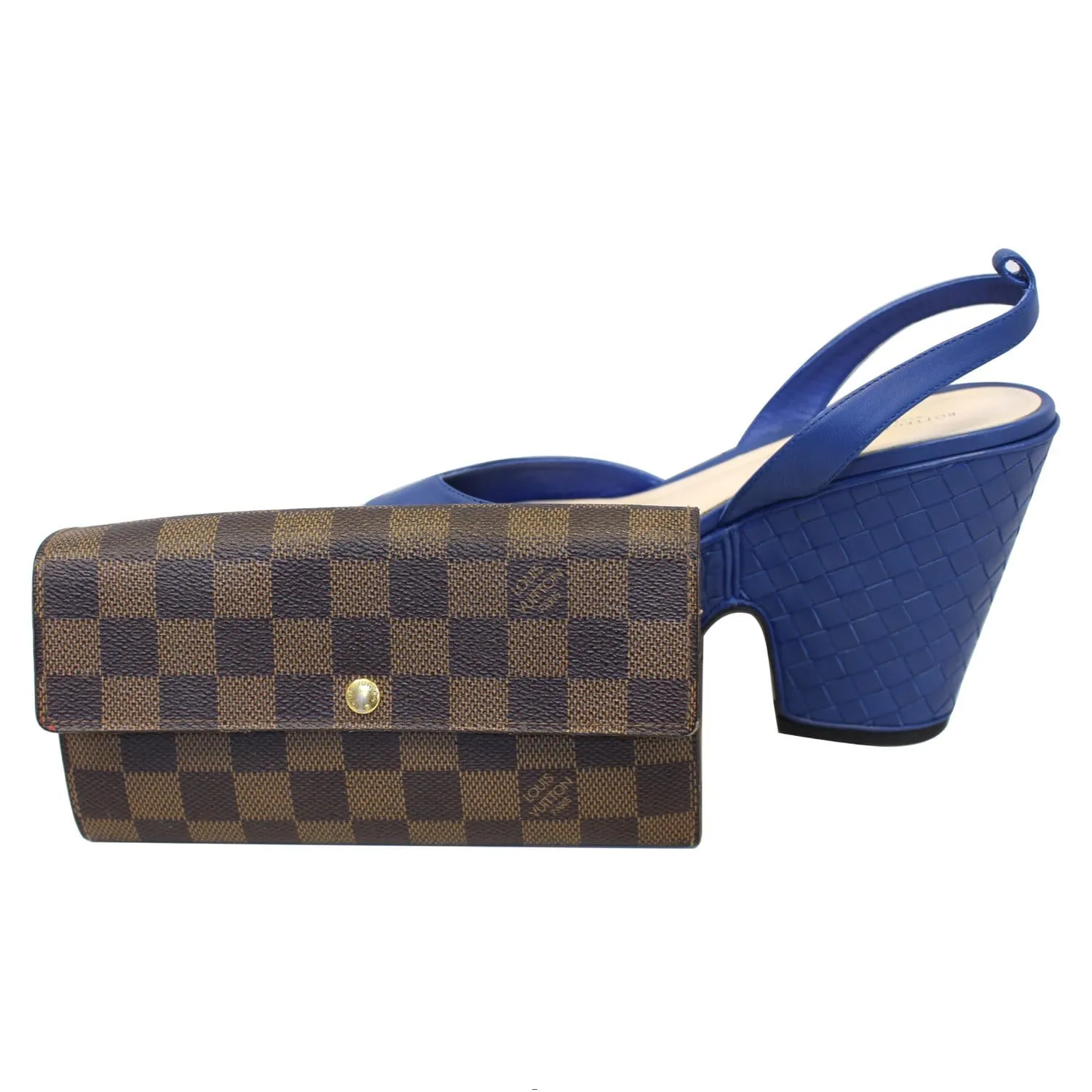 LOUIS VUITTON Damier Ebene Brown Sarah Wallet