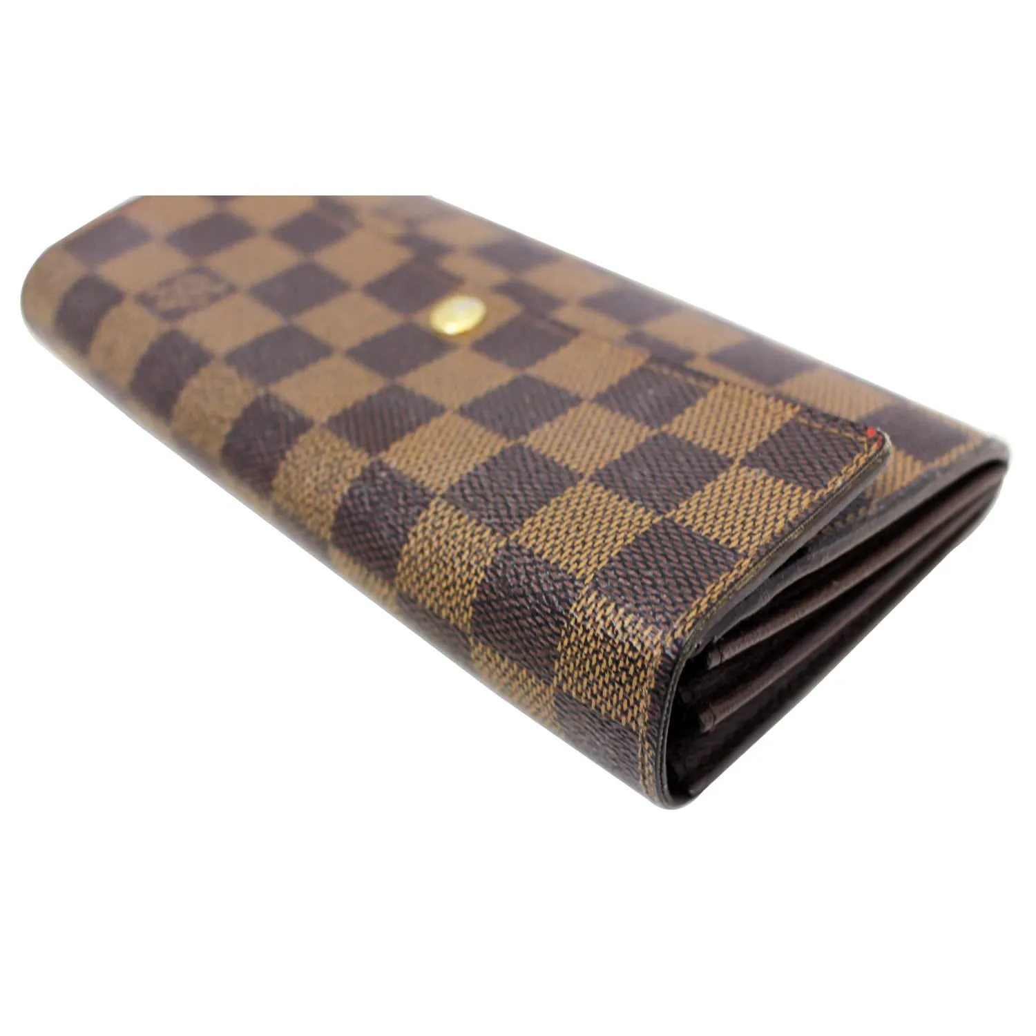 LOUIS VUITTON Damier Ebene Brown Sarah Wallet