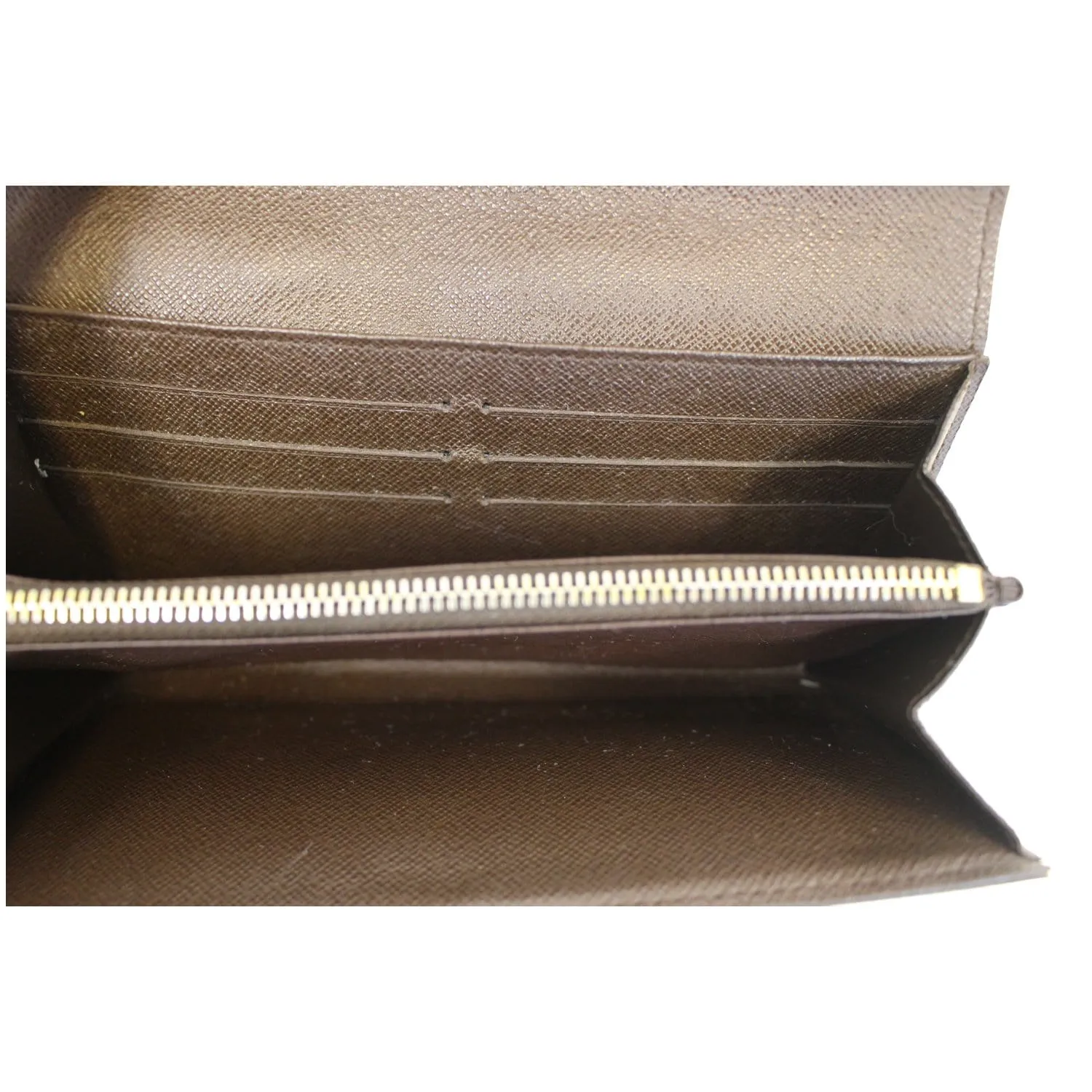 LOUIS VUITTON Damier Ebene Brown Sarah Wallet